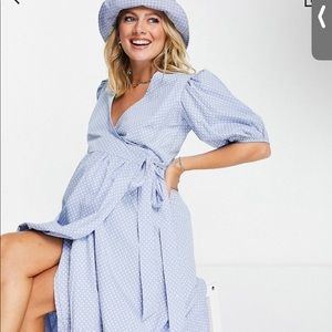 ASOS NWT ✨ Maternity poplin wrap midi dress